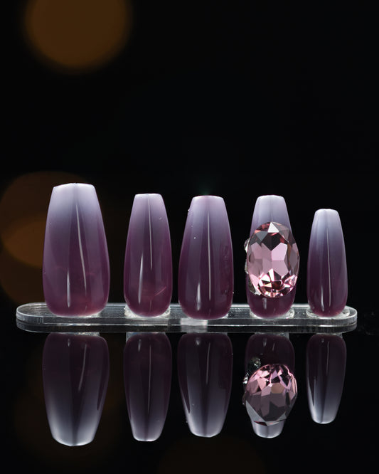 Violet Veil -Handmade Press on nails
